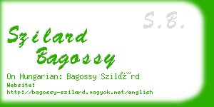 szilard bagossy business card